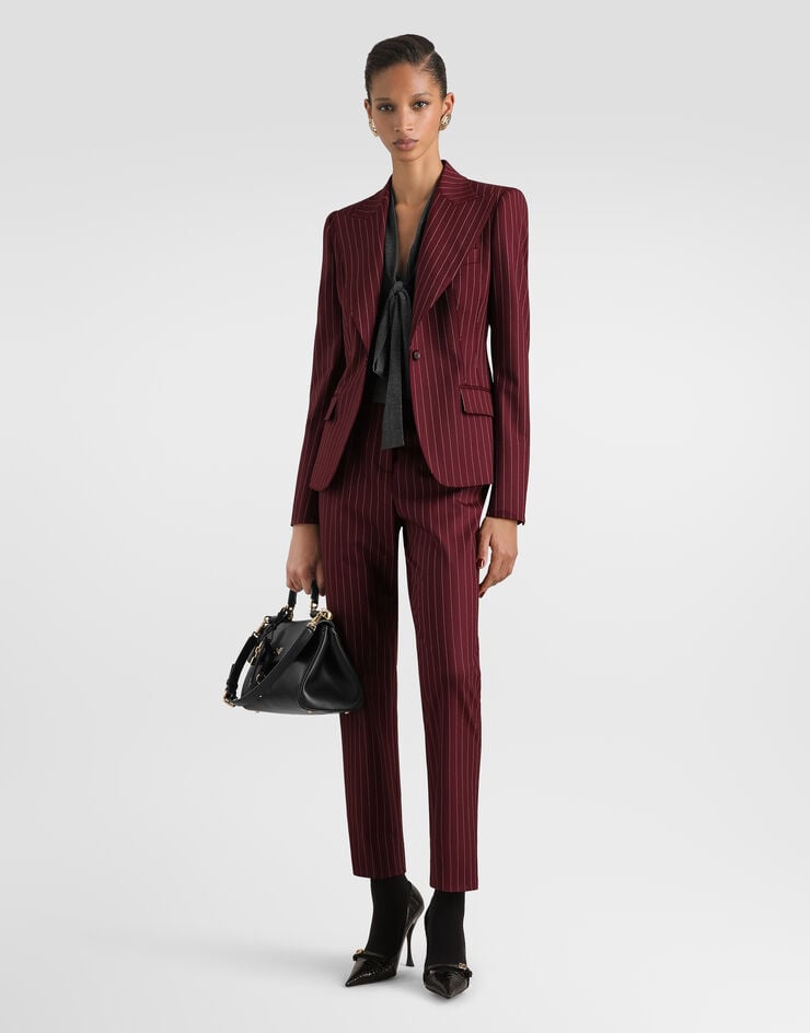 Dolce & Gabbana Turlington 羊毛细条纹单排扣西装外套 多色 F2JBFTFRBC0