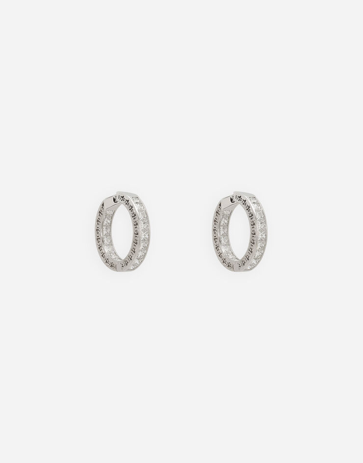 Dolce & Gabbana Ohrringe Easy Diamond aus Weißgold 18 kt und Diamanten Weiss WEQA5GWDIA1