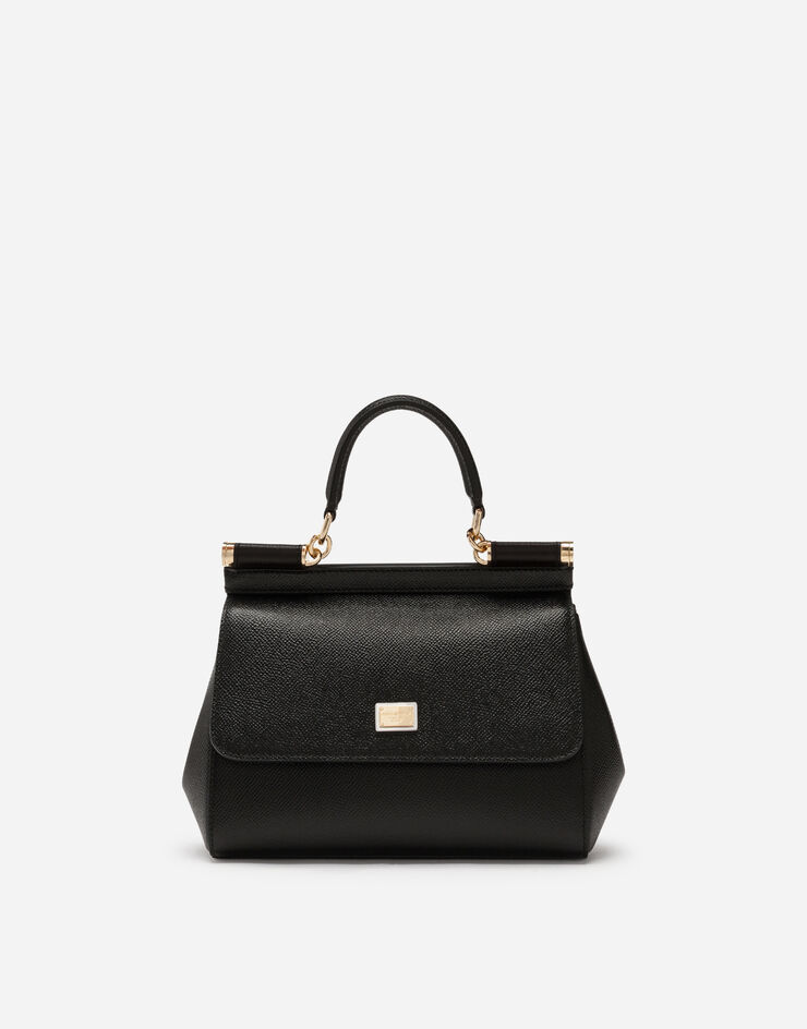 Dolce & Gabbana Small dauphine leather Sicily bag Black BB4825A1001