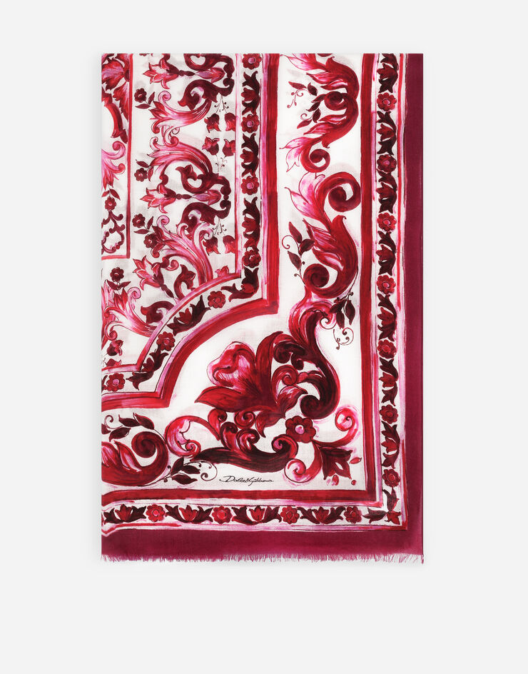 Dolce & Gabbana Pañuelo 135 x 200 de modal y cachemira con estampado Multicolor FS184AGDAO1