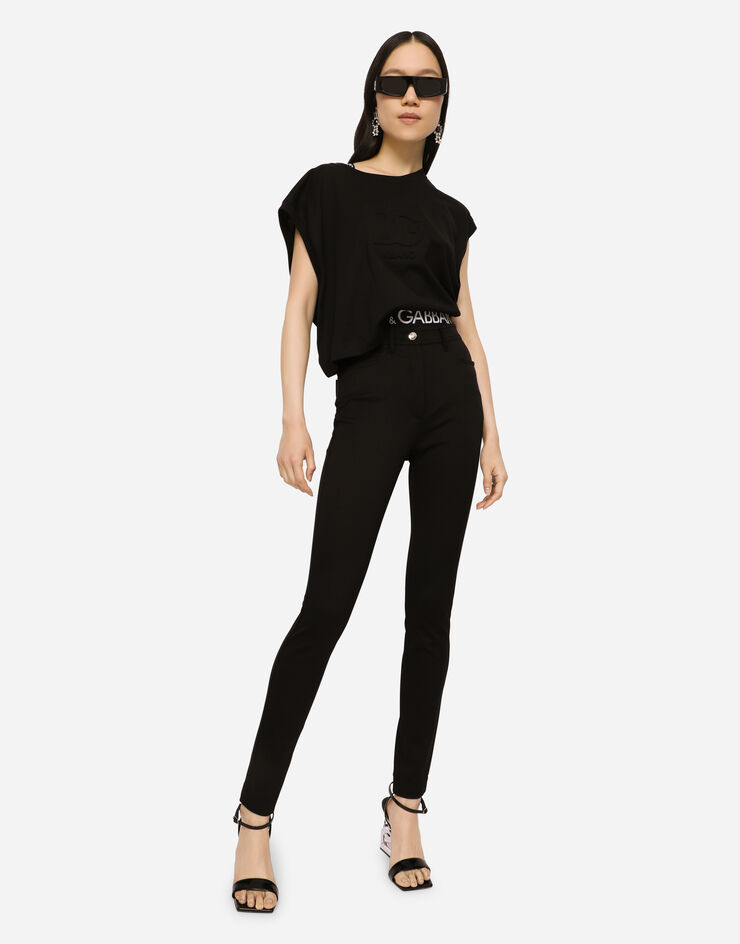 Dolce & Gabbana Leggings 5 tasche in cavalry stretch Nero FTBXTTFURIS
