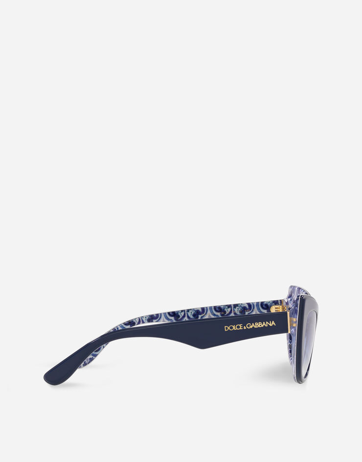 Dolce & Gabbana Sonnenbrille New Print Blau auf Majolika VG4417VP419