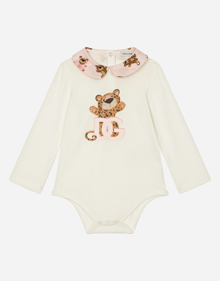 Dolce & Gabbana Боди с длинным рукавом и принтом Baby Leo белый L2JO1FG7G4O