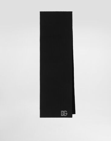 Dolce & Gabbana Schal aus Schurwolle mit Logo in Rippstrickoptik  GXK64ZJDVN6