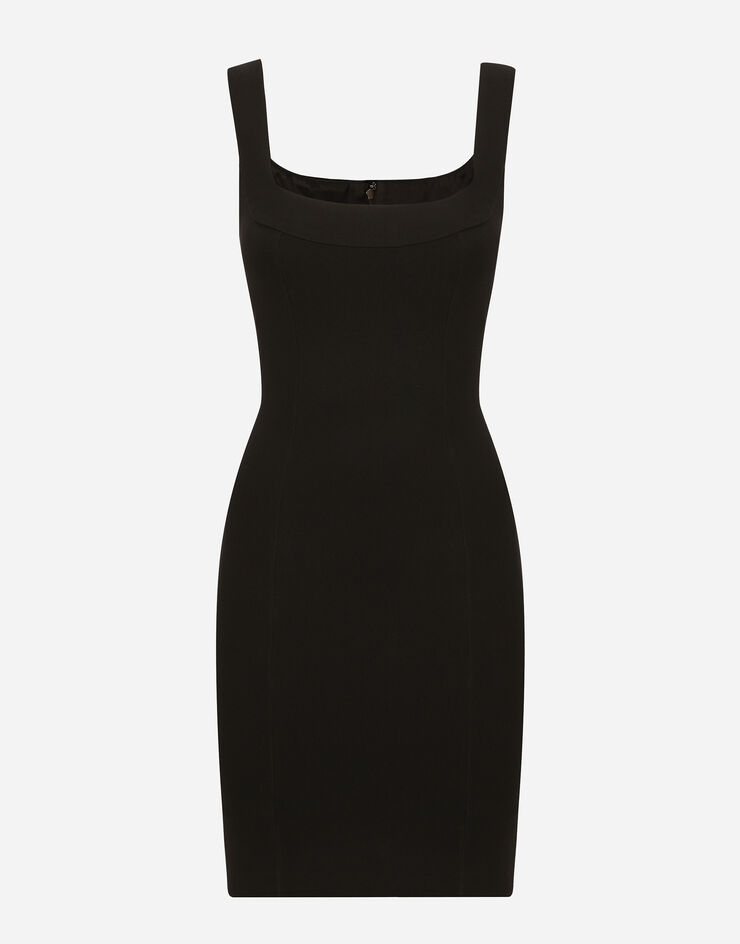 Dolce & Gabbana 平纹针织短款直筒连衣裙 黑 F6DEDTFUGKF