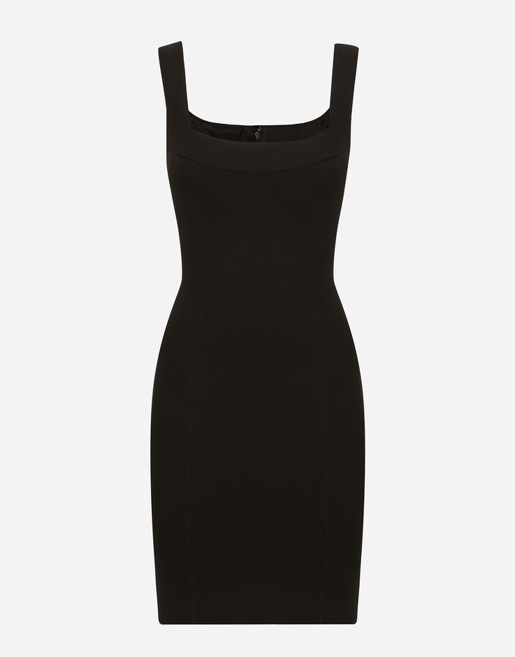 Dolce & Gabbana 쇼트 저지 시스 드레스 블랙 F6DEDTFUGKF