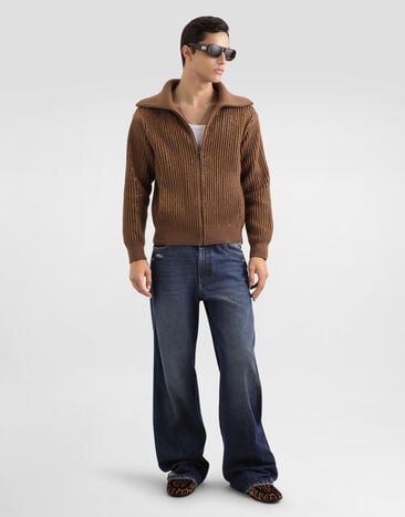 Dolce & Gabbana Sequined wool cardigan Brown GXVFYZJDVFP