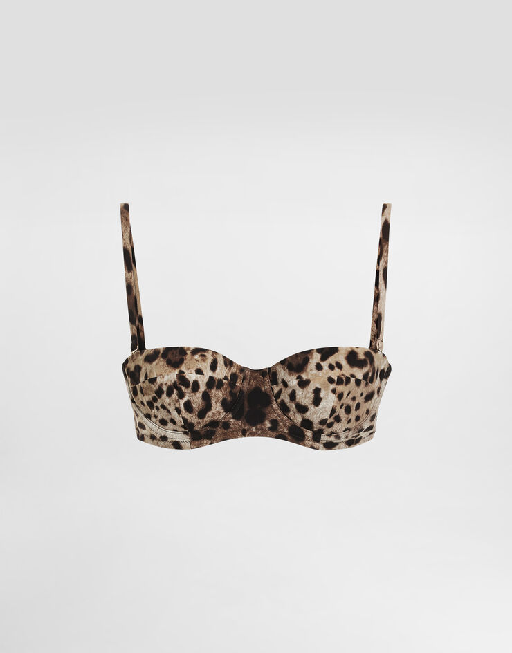 Dolce & Gabbana Leopard-print balconette bikini top Multicolor O1A16JFSGDM