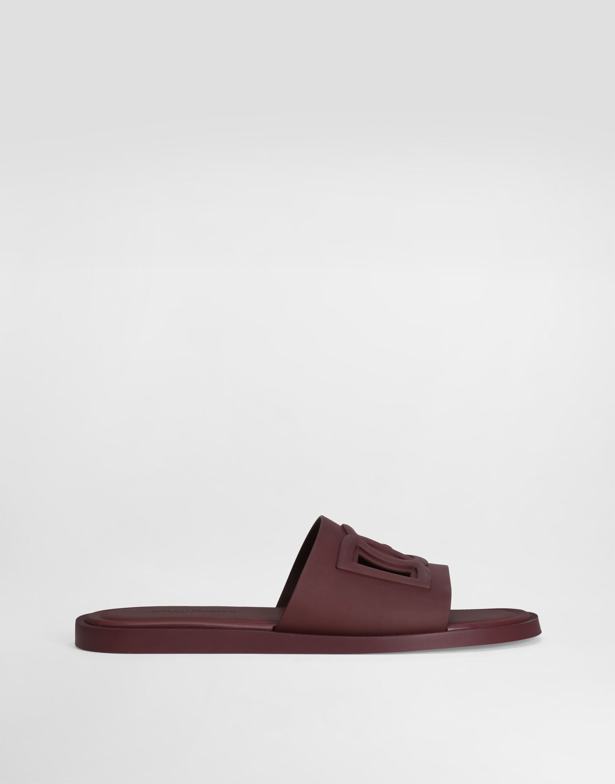 Rubber beachwear slides in Bordeaux for Men | Dolce&Gabbana® US