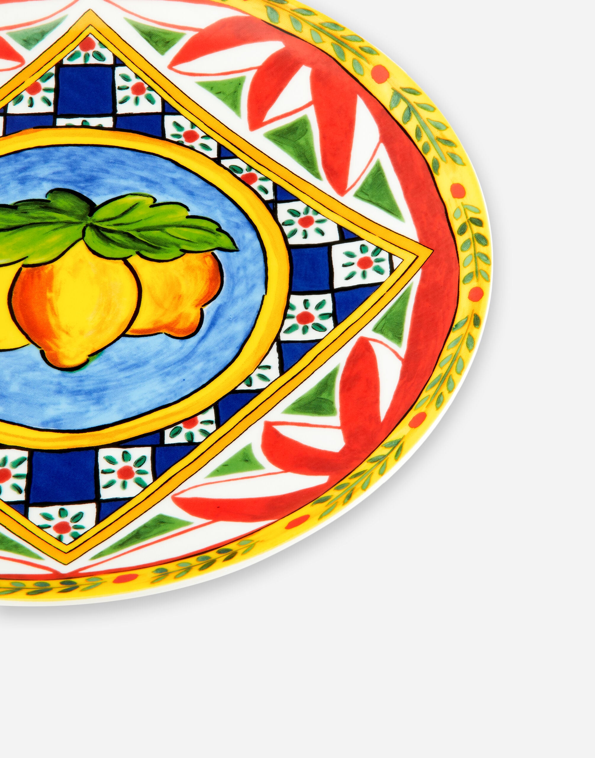Set 2 Porcelain Dinner Plates in Multicolor | Dolce&Gabbana® US