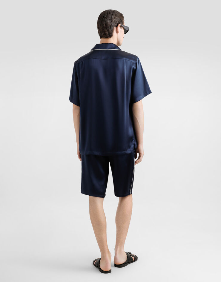 Dolce & Gabbana Bermudas de seda Azul GV5MAZFU1AU
