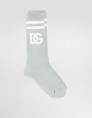 Dolce & Gabbana Chaussettes en coton avec logo Multicolor GXS80TJGMED