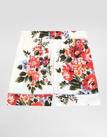 Dolce & Gabbana Flower bouquet-print poplin shorts Multicolor L52Q33HS5UU