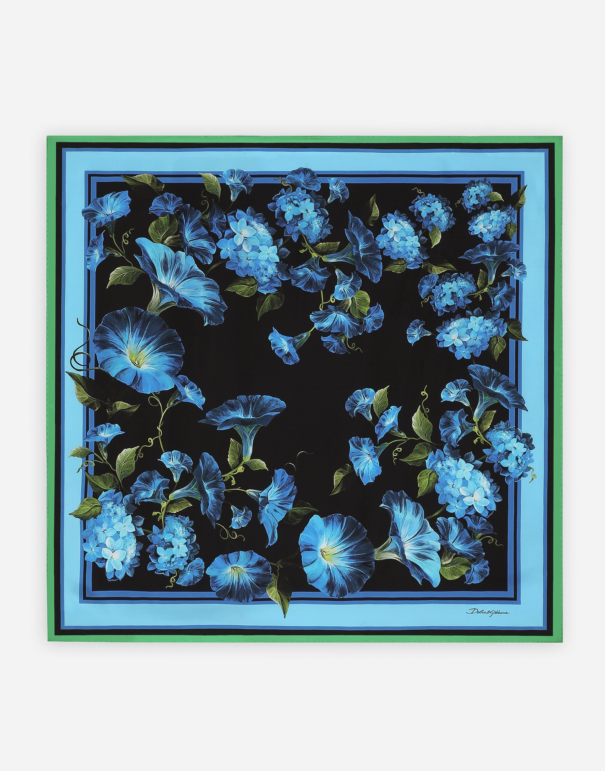 Dolce & Gabbana Bluebell-print twill scarf (90 x 90) Print FN092RGDAWX