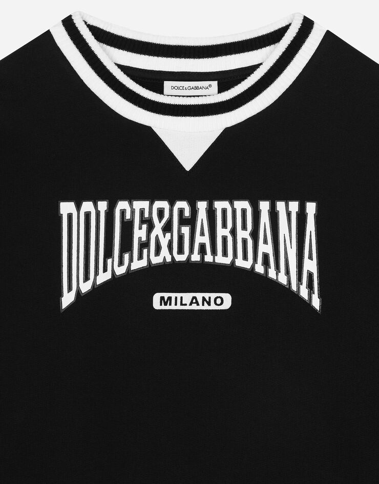 Dolce & Gabbana Свитшот из джерси с логотипом Dolce&Gabbana черный L4JWKRG7N1J