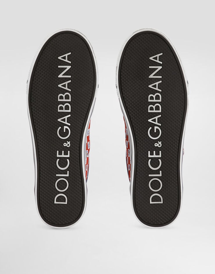 Dolce & Gabbana Zapatillas DG Sailing en lona estampada con motivo Carretto Multicolor CS2399A0886