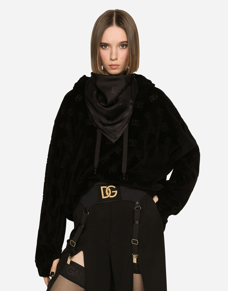 Dolce & Gabbana FOULARD 70X70 ブラック FN092RGDA7R