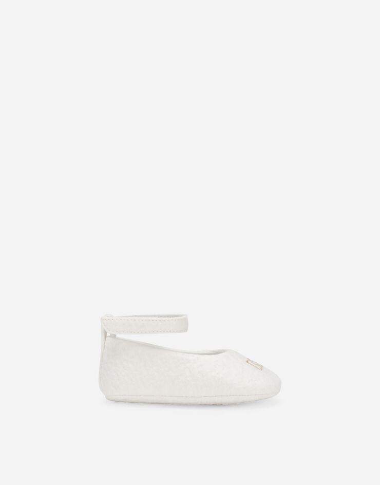 Dolce & Gabbana Cotton jacquard newborn ballet flats White DK0065AL350