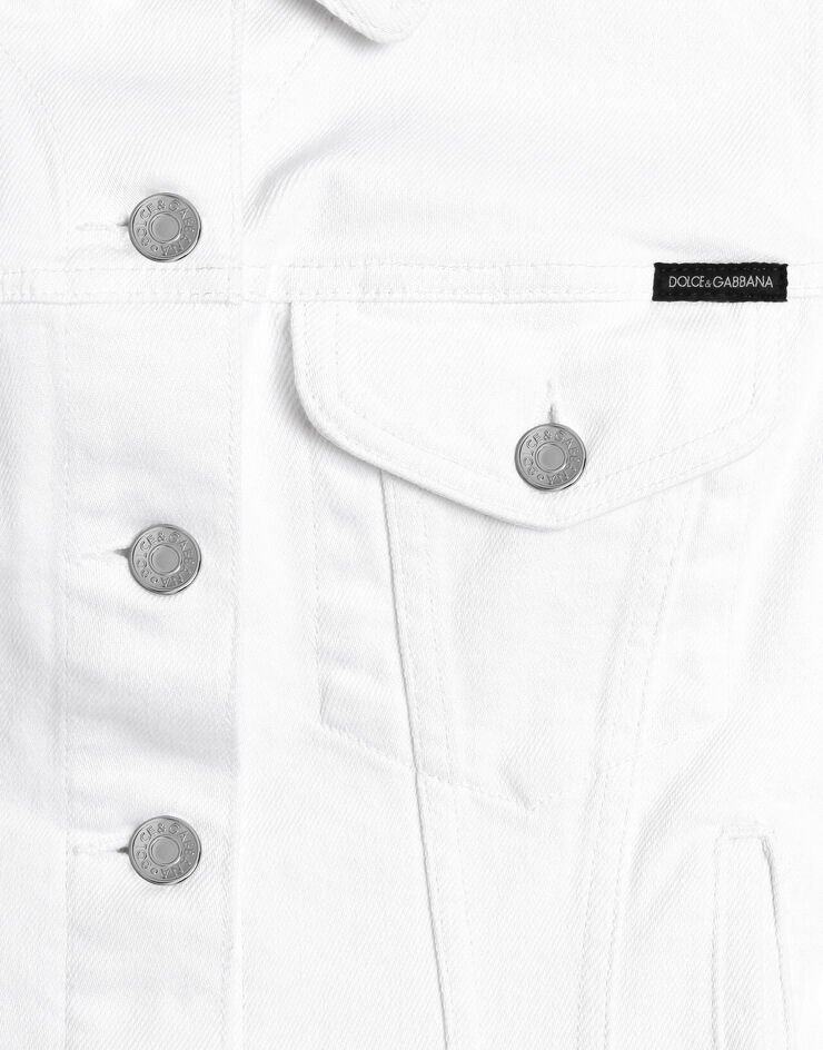 Dolce & Gabbana Jeansjacke aus Denim Multicolor F9U66DG8PF1