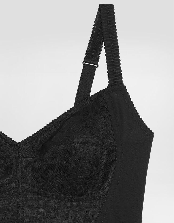 Dolce & Gabbana Sheath dress in stretch fabric and lace Dolce & Gabbana Sheath dress in stretch fabric and lace Black F63G8TGDCLQ