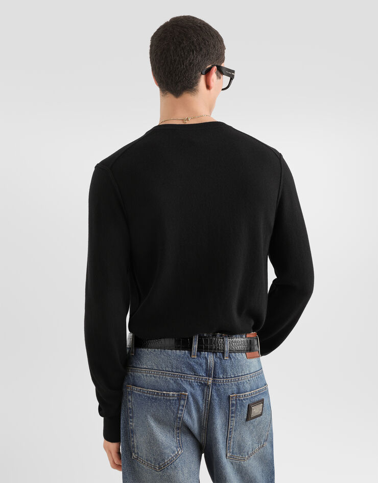 Dolce & Gabbana Cashmere-Pullover Dolce & Gabbana Cashmere-Pullover Schwarz GXX02TJBW1W