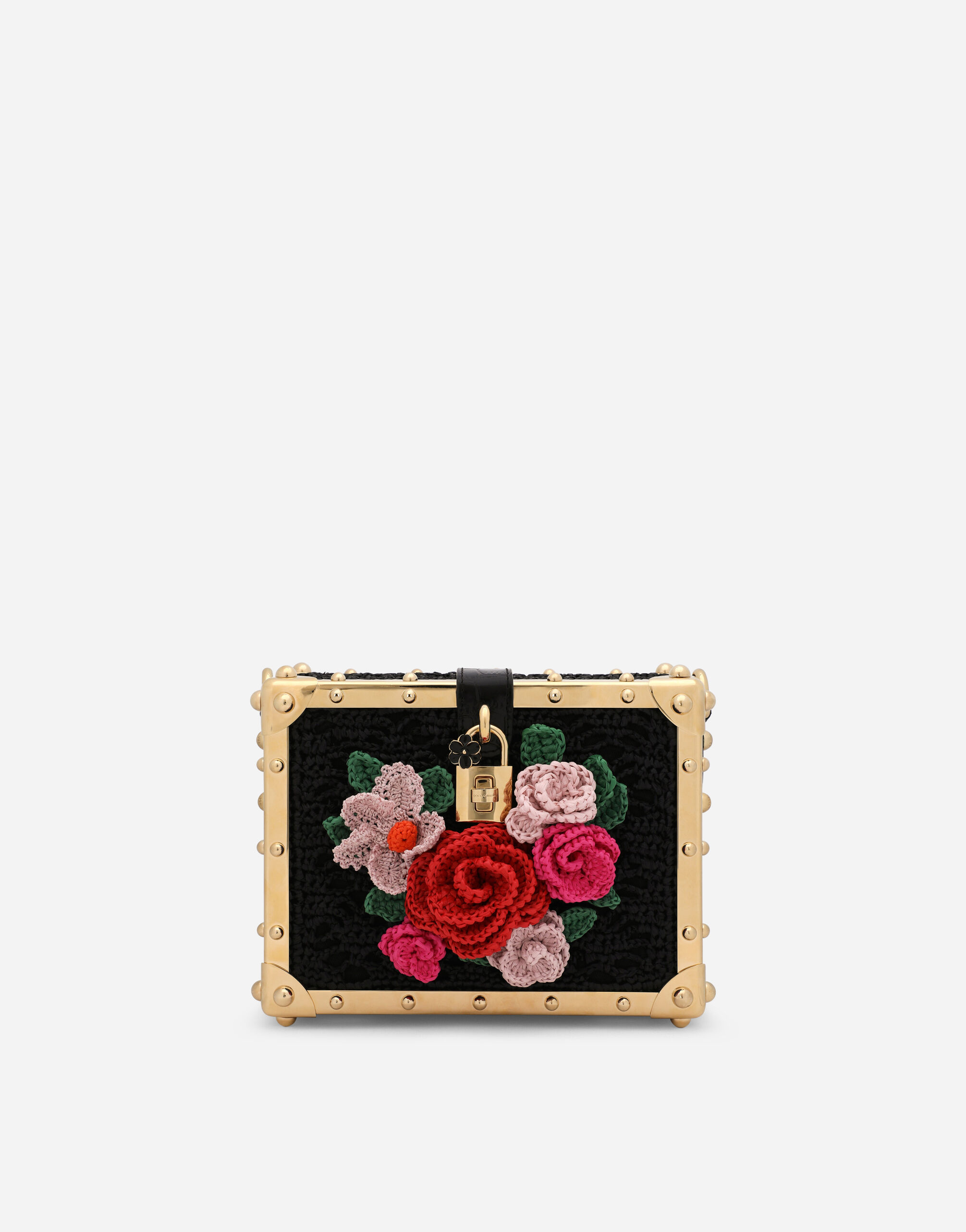 Dolce & Gabbana Dolce Box 拉菲草钩编手袋 黑 BB7625AU640