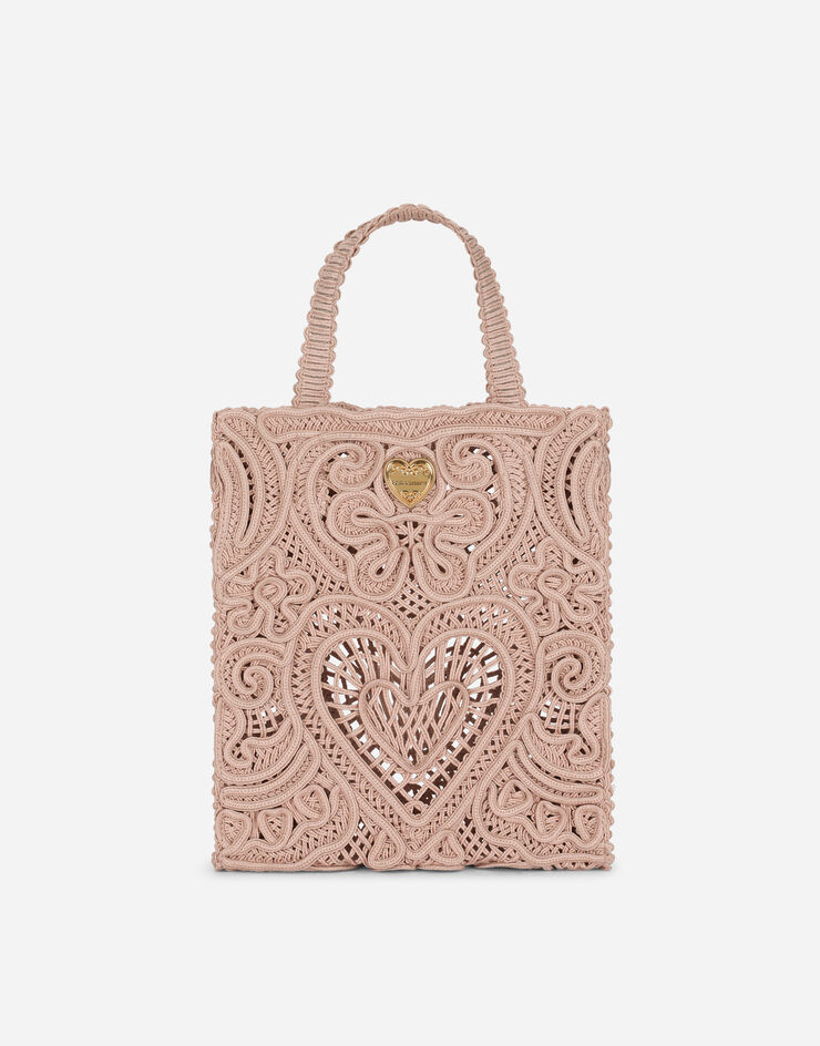 Dolce&Gabbana Small cordonetto lace shopper бежевый BB6926AW717