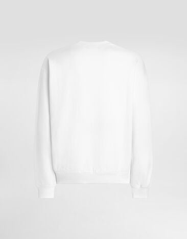 Dolce & Gabbana Sweatshirt with print and embroidery White G9AHSZG7PBF