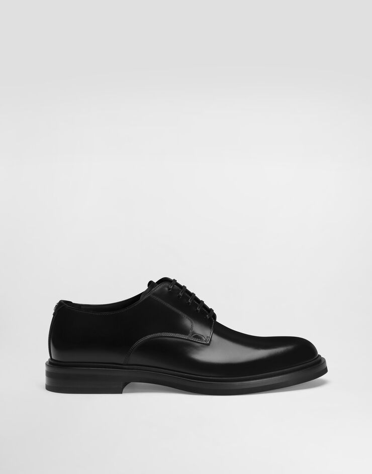 Dolce & Gabbana Derby aus gebürstetem Kalbsleder Schwarz A10840A1203