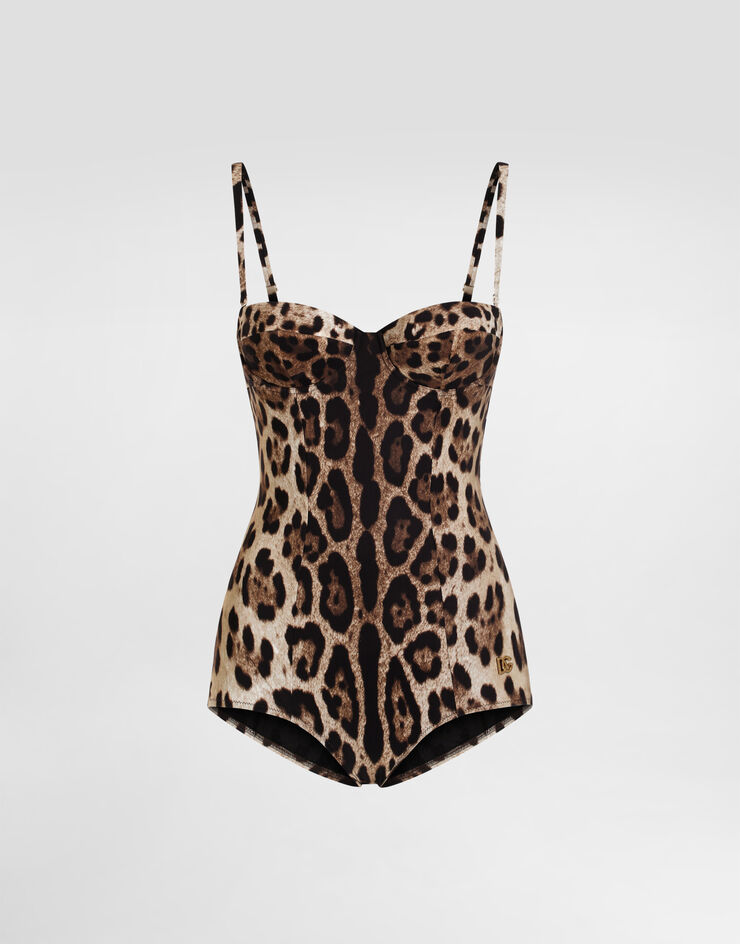 Dolce & Gabbana Leopard-print one-piece balconette swimsuit Multicolor O9A13JONO11