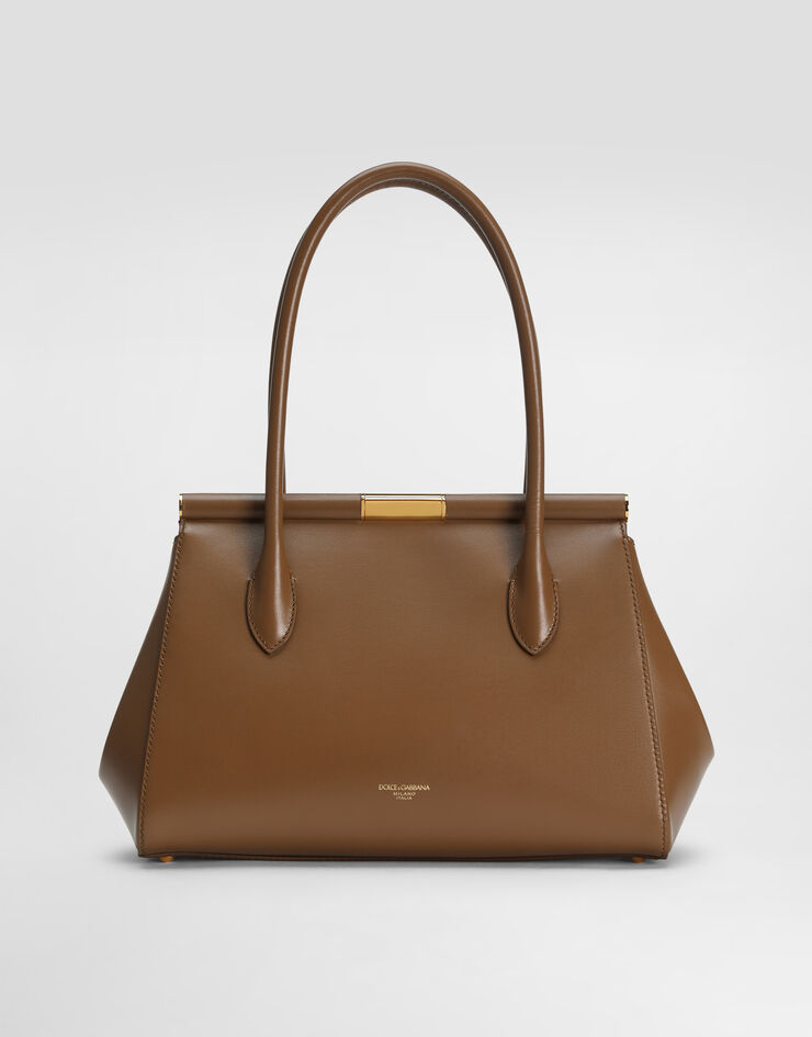 Dolce & Gabbana Borsa everyday Marlene in pelle di vitello palmellata Marrone BB7734A3G19