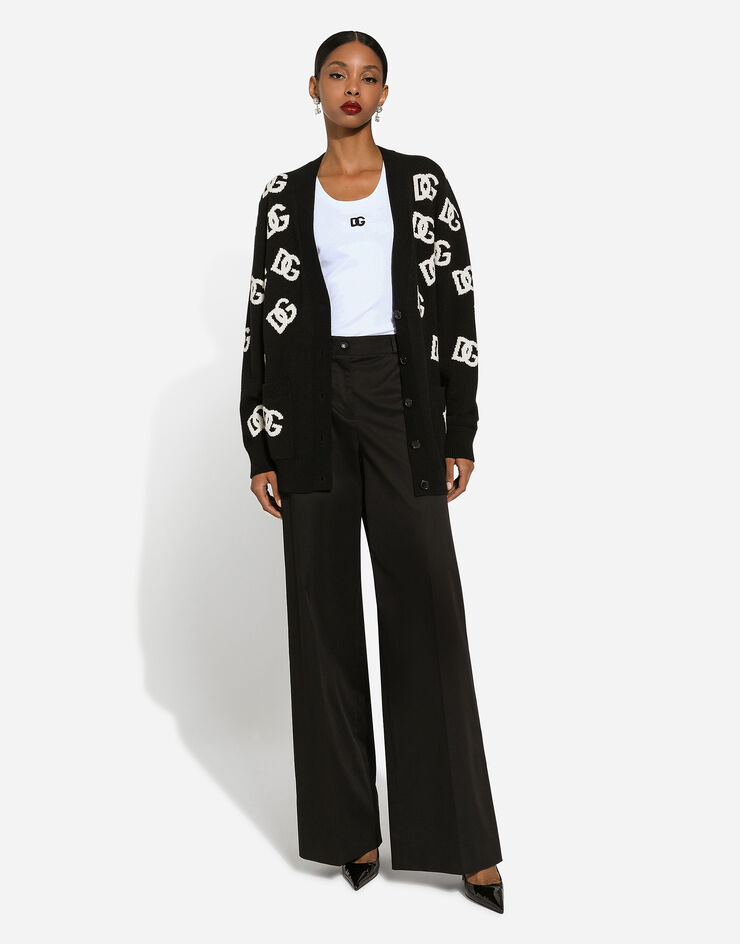 Dolce & Gabbana Cashmere cardigan with DG logo inlay Print FXJ36TJAWU0