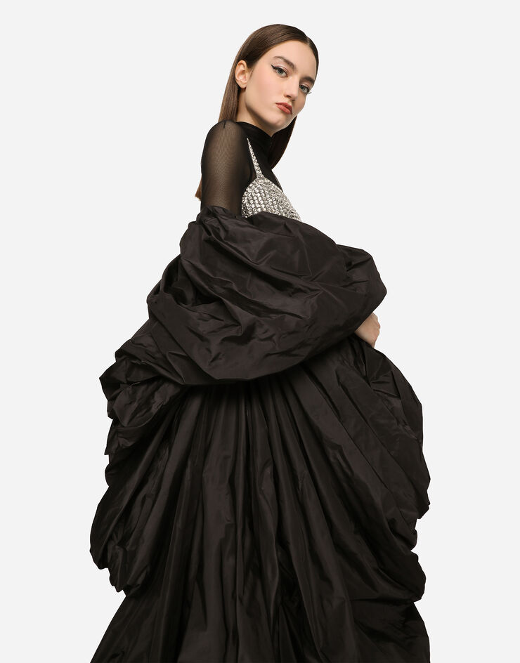 Dolce & Gabbana KIM DOLCE&GABBANA Taffeta stole Black F0CTFTFUSYS