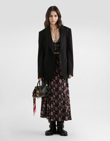 Dolce & Gabbana Small flower bouquets-print skirt Multicolor F4DCPTFSA78