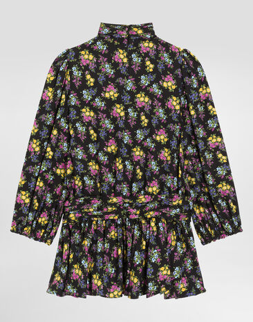 Dolce & Gabbana Small flowers-print voile dress Multicolor L54DP9FS8DN