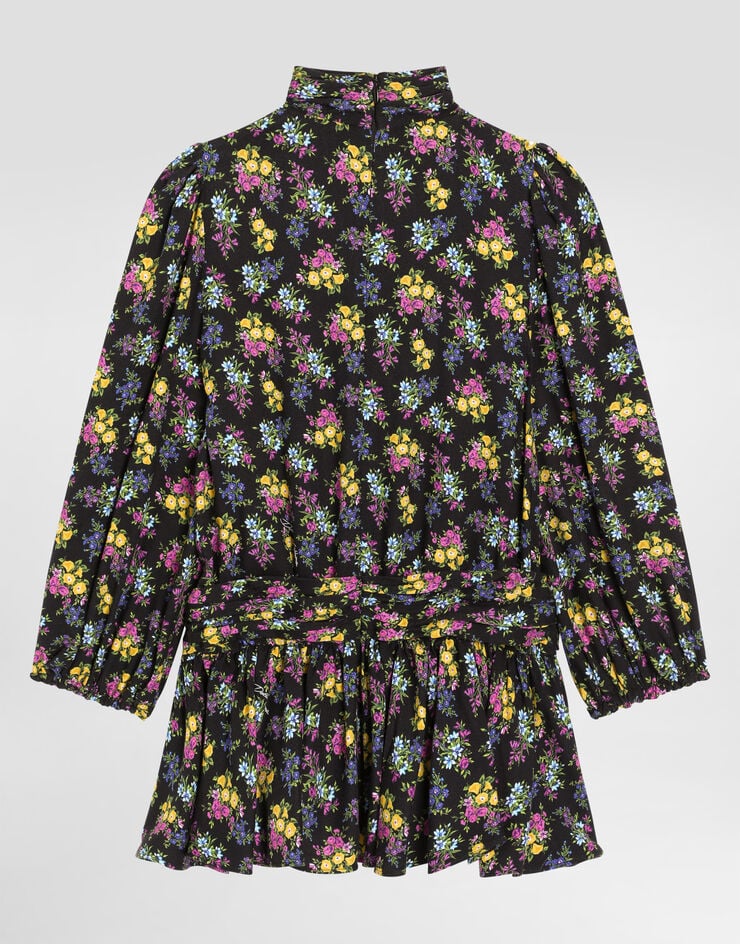 Dolce & Gabbana Small flowers-print voile dress Multicolor L54DP9FS8DN