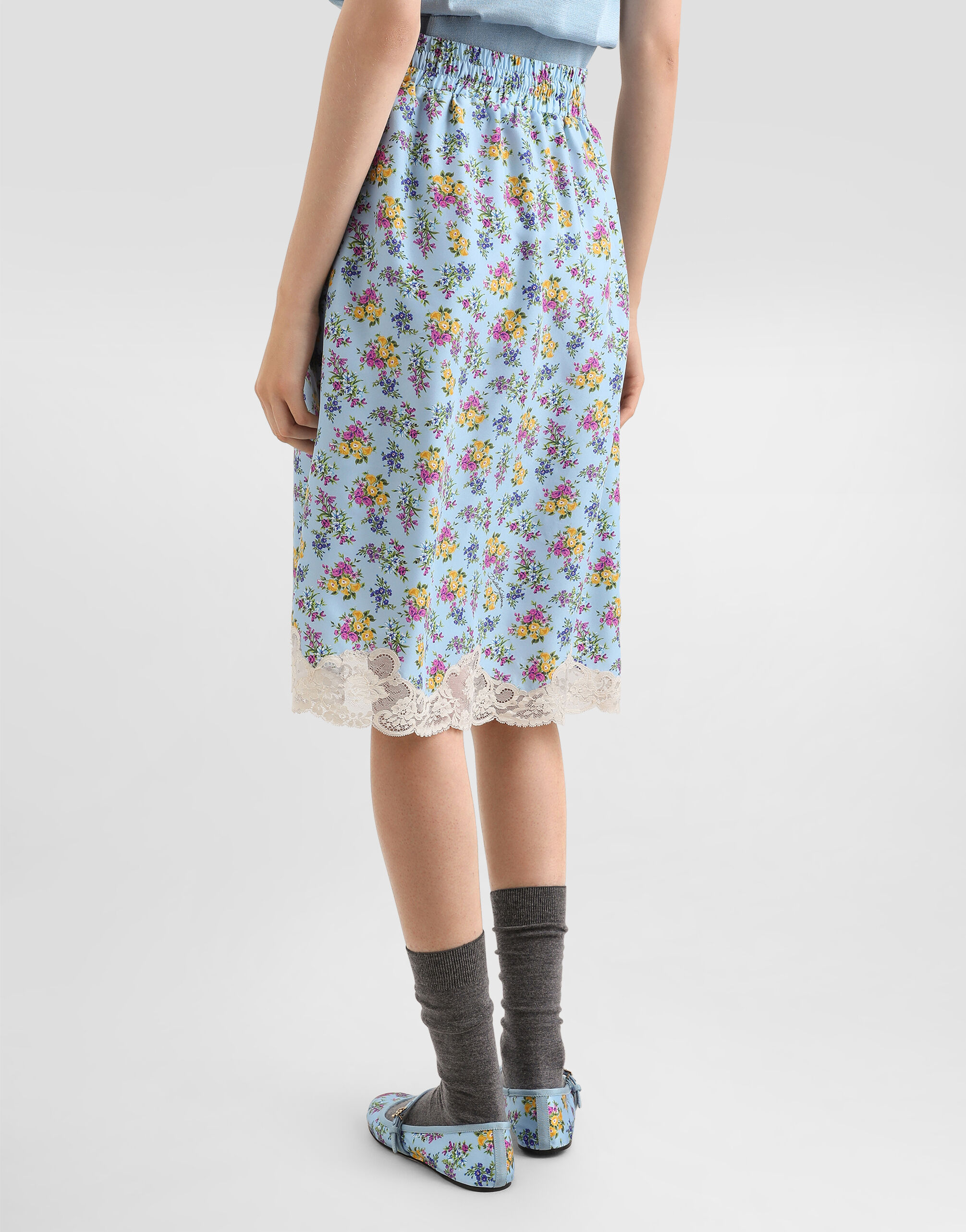 Small floral-print skirt in Multicolor for Women | Dolce&Gabbana® US