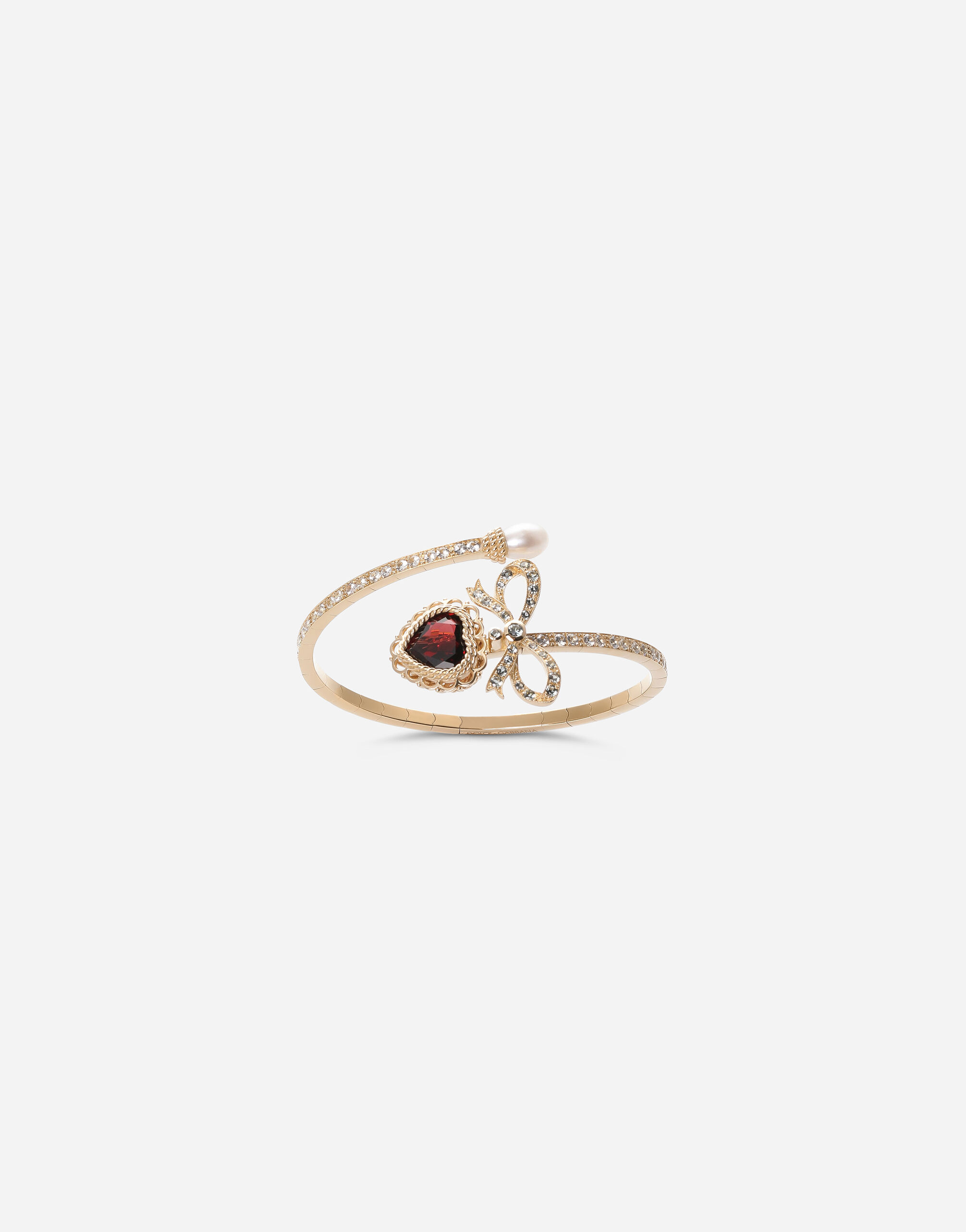 Devotion Bracelet 18kt yellow gold, rhodolite garnet and sapphires