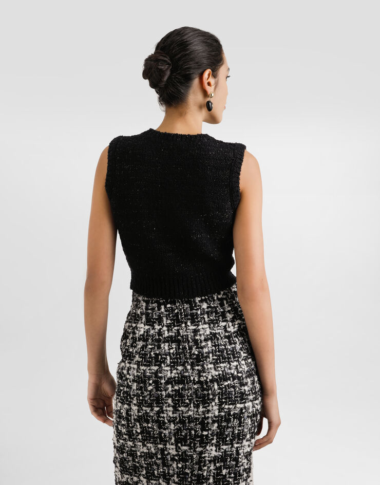 Dolce & Gabbana Wool blend tank top Black FXT68TJFMZX