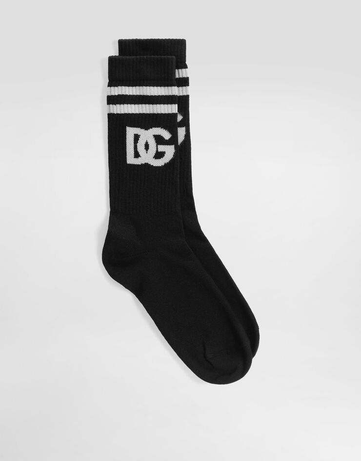 Dolce & Gabbana DG logo jacquard shaved sock Multicolor GXS80TJFMLA