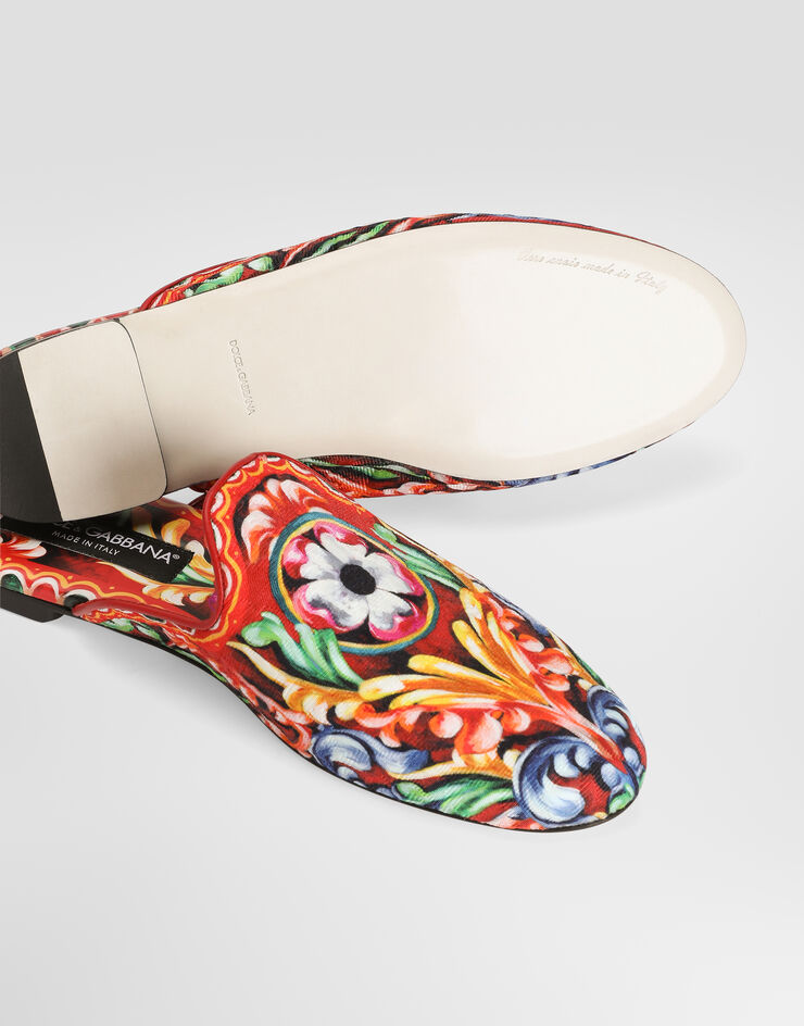 Dolce & Gabbana 카레토 프린트 브로케이드 뮬 멀티 컬러 CI0220A0466