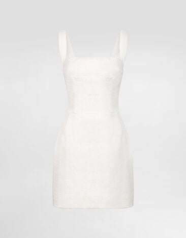 Dolce & Gabbana Stretch mat dress White F6TZCTFU9AU