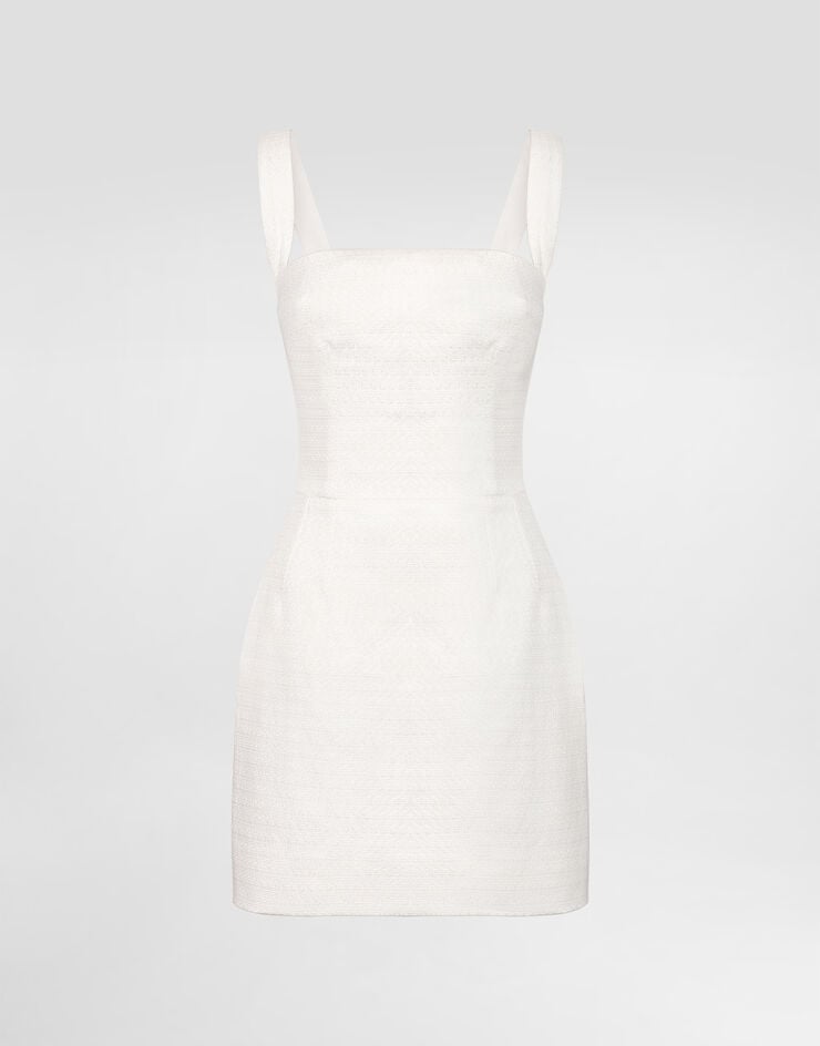Dolce & Gabbana Stretch mat dress White F6TZCTFU9AU