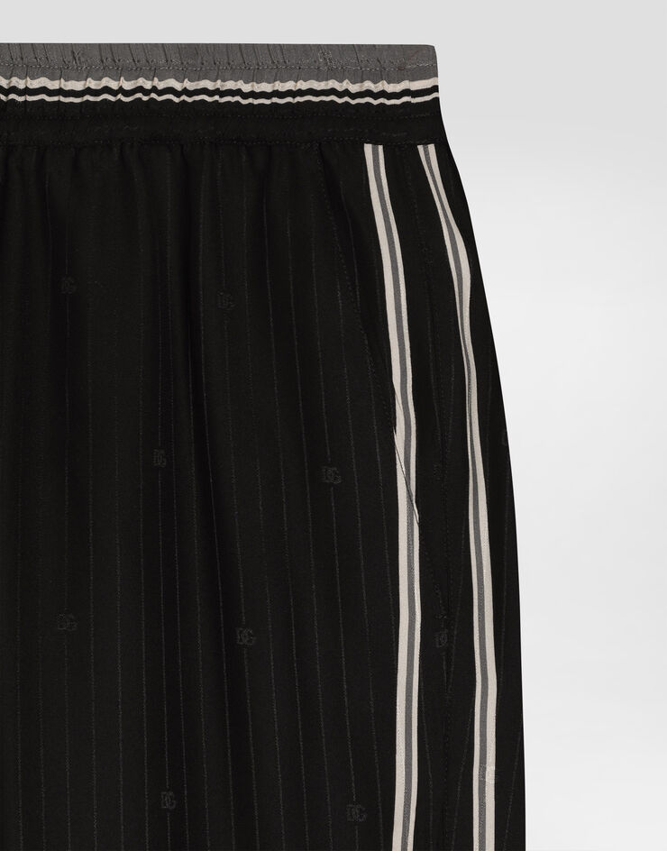 Dolce & Gabbana Logo and stripe-print striped jacquard trousers Dolce & Gabbana Logo and stripe-print striped jacquard trousers Multicolor GP1Q4THI11T