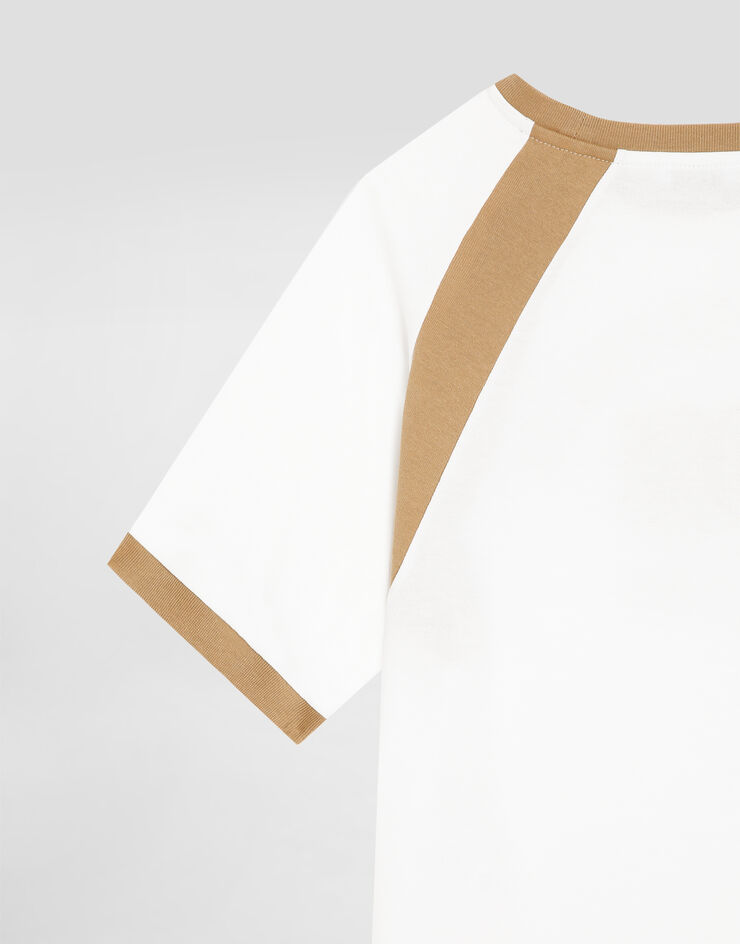 Dolce & Gabbana Jersey t-shirt with print and embroidery White L4JTJMG7PRH