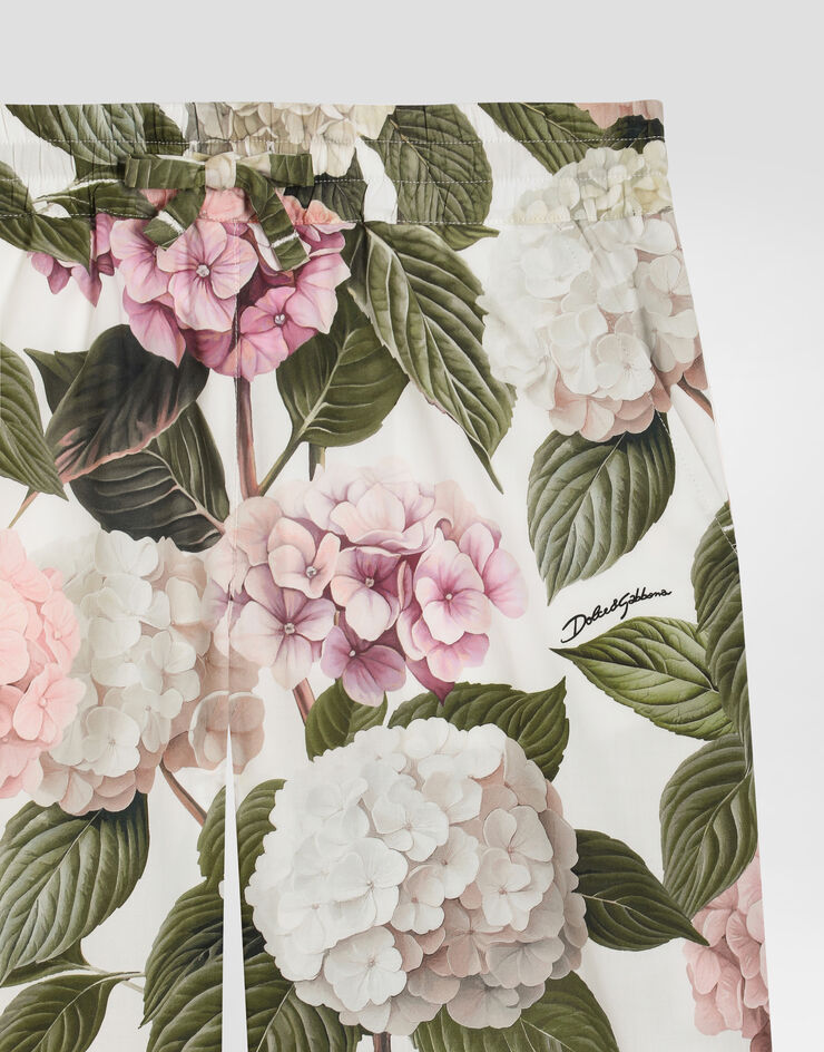 Dolce & Gabbana Hydrangea-print poplin trousers Multicolor L53P50HS5T6