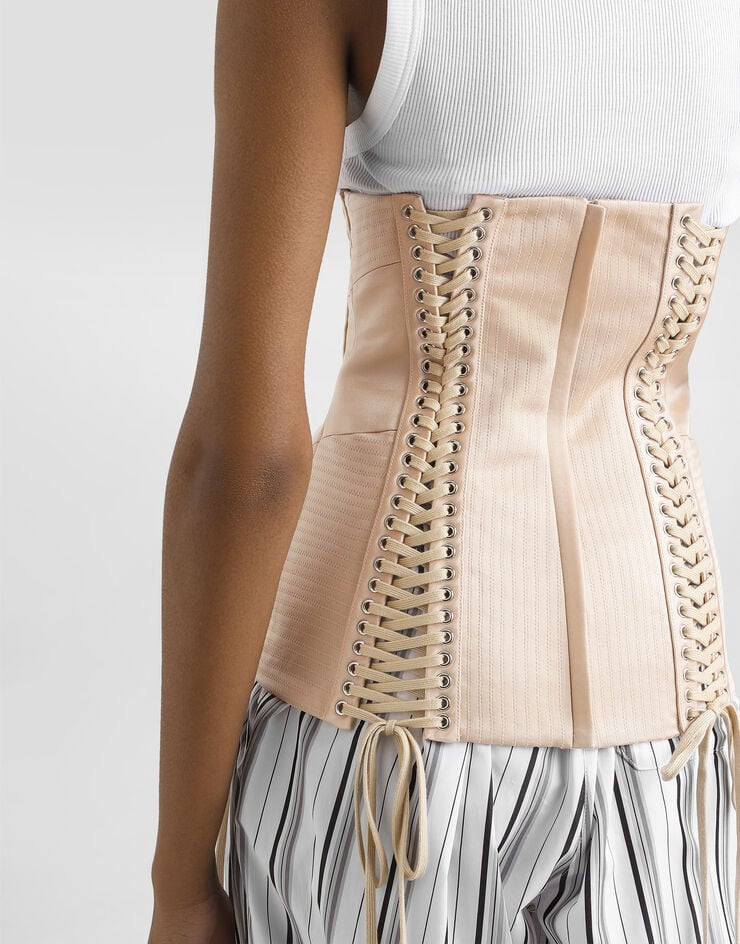 Dolce & Gabbana Silk duchess belt Pink FB420AFU1KM