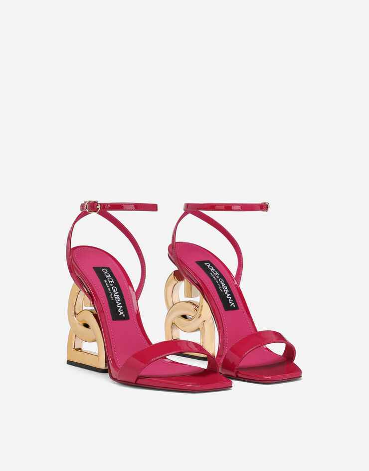 Sandalette 3.5 aus Lackleder in Fuchsia für Damen | Dolce&Gabbana®