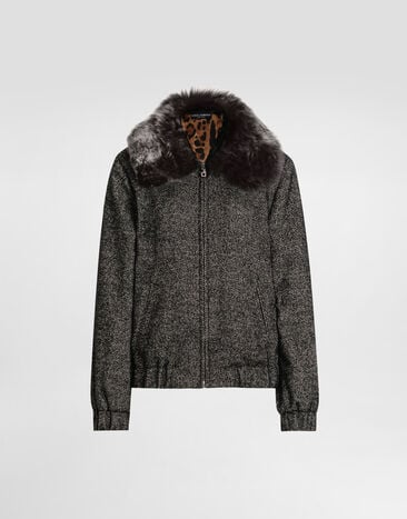 Dolce & Gabbana Wool chevron jacket Multicolor F9S93TFCBAJ