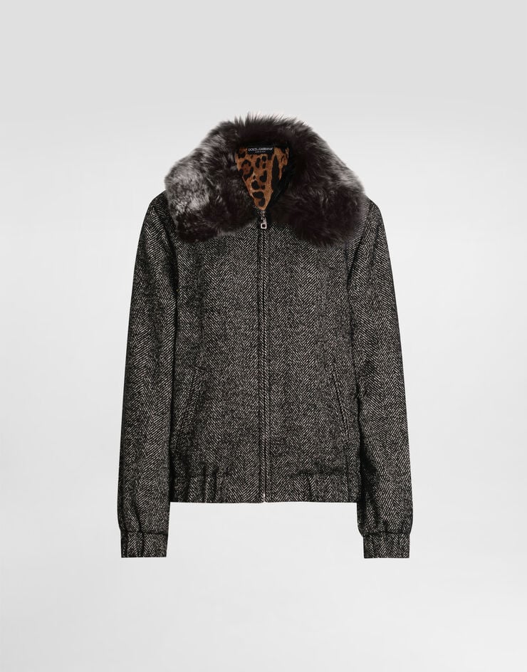 Dolce & Gabbana Wool chevron jacket Multicolor F9S93TFCBAJ